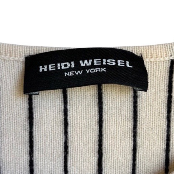 Heidi Weisel stripped cashmere front pocket t shirt size small - Picture 3 of 4